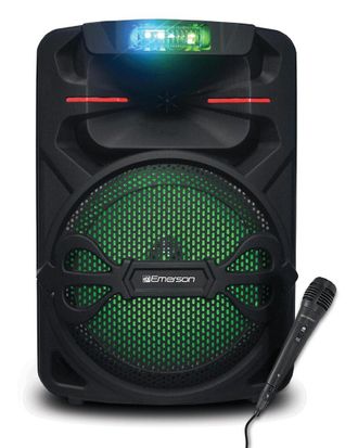 Emerson Portable 12in Bluetooth Party Speaker with Disco Lights
