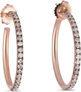 Sylva & Cie. Orecchini a cerchio con diamanti - Rosa