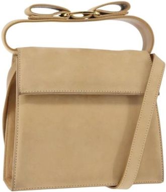Ferragamo Pre-owned Cross Body Bags, female, Beige, Size: ONE SIZE Pre-owned Cross Body Bag