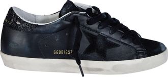 Golden Goose Super-Star Nappa Upper Suede Toe Star Glitter Sneakers