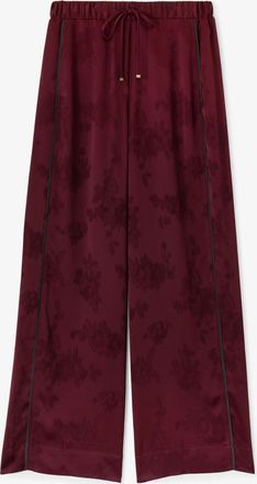 Ganni Red Trousers in Satin