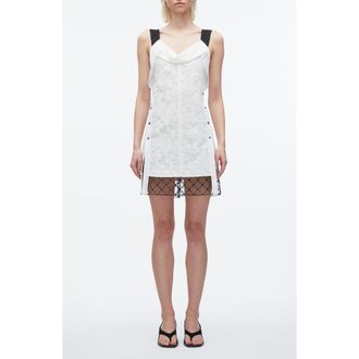 3.1 Phillip Lim Sleeveless Corded Lace Minidress in White-Black at Nordstrom Rack, Size 00