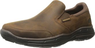 Skechers Mens Glides Calculous-64589 Slip-On Loafer, Brown (Dark Brown), 12 UK