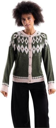 Brand Unique Maglia Cardigan - - Knitwear - Donna - Verde - L