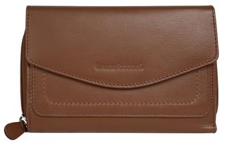 Bruno Banani Geldb&ouml;rse BRUNO BANANI, Damen, braun (cognac), Leder, leicht gl&auml;nzend, unifarben, Kleinlederwaren Geldb&ouml;rse, echt Leder