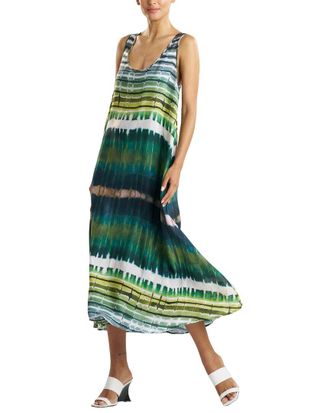 Natori Lana Silk Trapeze Tank Dress