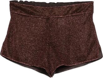 Os&eacute;ree Lumi&egrave;re shimmer shorts - women - Polyamide/Polyamide/Elastane/Metallic Fibre - M - Brown