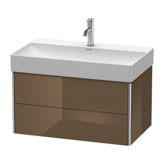 Duravit Duravit Xsquare Mueble De Pared 78.4x46.0 Cm, 2 Cajones, Para Lavabo Durasquare 235380, Color (frente/cuerpo): Marr&oacute;n Oliva Laca Alto Brillo - Xs41620