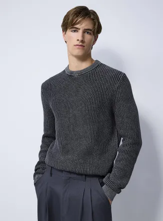 Le 31 Mens Muted ribbed sweater