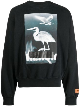 Heron Preston Sweater met print - Zwart