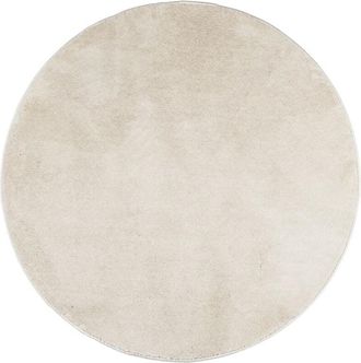 vidaXL Rug oviedo Short Pile Beige ø 160 cm Vidaxl