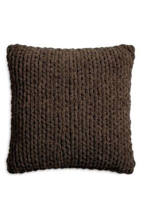 Sunday Citizen Snug Loose Knit Throw Pillow in Chocolate Martini at Nordstrom