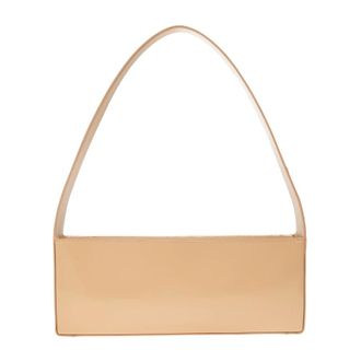 Jil Sander Leren Schoudertas Monolith - Dames - Tassen - Beige - Maat: ONE Size Leer