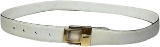 Bally Pre-owned Leren Riem - Dames - Vintage Accessoires - Wit - ONE Size - Leer - Vintage
