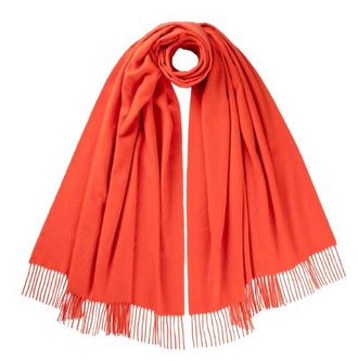 Johnstons of Elgin Orange Cashmere Stole