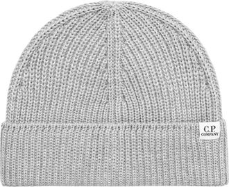 C.P. Company Extrafine Merino Wool Fisherman Beanie - unisex - Hoeden - Grijs - ONE Size - Wol - Accessoires
