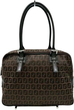 Fendi Pre-owned Handbags, female, Brown, Size: ONE SIZE Pre-owned Vintage Tote Bag