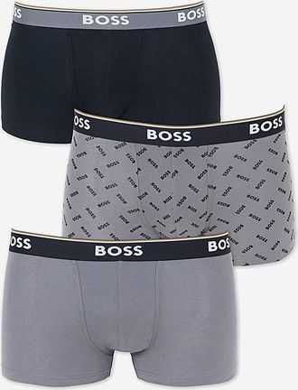 HUGO BOSS 3 Pack Trunks - Black/Grey
