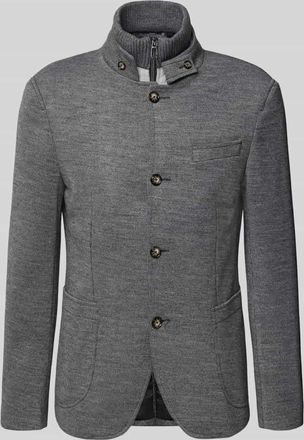 Joop Sakko mit Stehkragen und Knopfleiste Modell Hectar in Mittelgrau, Gr&ouml;&szlig;e 50