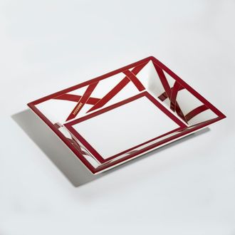 Missoni Home Bordeaux Ribbons - Luxury Box Rectangular Tidy Tray Large