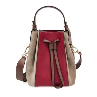 Furla Leather Suede Handbag Shoulder Bag (Pre-Owned)