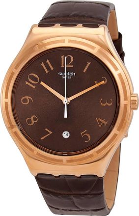 Swatch Harmonieuse Mens Leather Watch YWG406