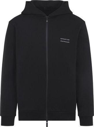 Moncler Black Logo Zip Up Hoodie