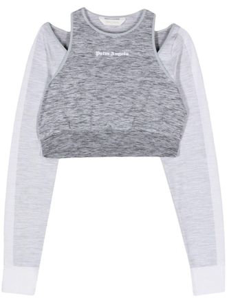 Palm Angels Top met geborduurd logo - Grijs