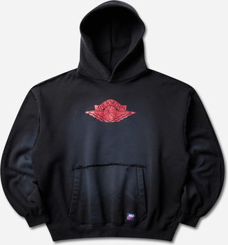 Nike Jordan Men s Flight Wings Fleece Hoodie Black / University Red