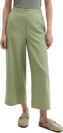 Marc O'Polo Dehnbund-Hose MARC OPOLO MARGO Wide, Damen, Gr. 34, N-Gr, fresh sage, Web, Obermaterial: 90% Lyocell, 10% Leinen, relaxed fit, Hosen Dehnbund-Hose, Mo