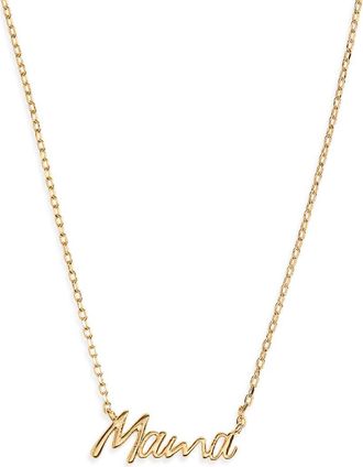Estella Bartlett Mama Pendant Necklace in Gold at Nordstrom