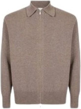 Eleventy Maglia Full Zip - Heren - Vesten - Bruin - M - Truien & Vesten