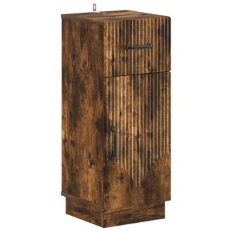 vidaXL Armario De Almacenamiento Para Ba&ntilde;o Hoorn Roble Ahumado Vidaxl