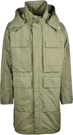 Add Garment Dyde Vintagr Parka - Heren - Parka Jassen - Groen - L - Polyester - Jassen
