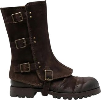 Ziggy Chen Enkellaarzen met Spats - Heren - Enkellaarsjes - Bruin - 42 EU - Schoenen