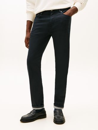 Tommy Hilfiger Straight-Jeans TOMMY HILFIGER DENTON Slim Straight Fit, Herren, Gr. 31, L&auml;nge 30, brent schwarz, Denim/Jeans, Obermaterial: 93% Baumwolle, 5% Elastomu