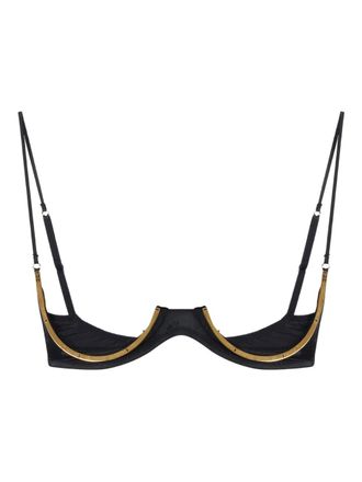 Elisabetta Franchi structured adjustable-straps bra - Black