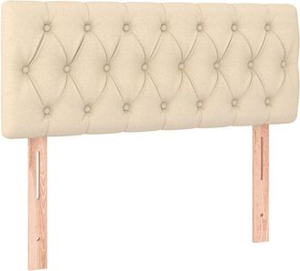 vidaXL Cabecero Con Led De Tela Color Crema 90x7x78/88 Cm Vidaxl