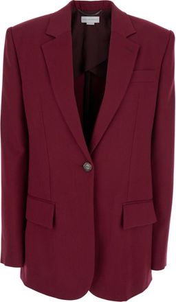 Stella McCartney Red Notched Lapel Blazer