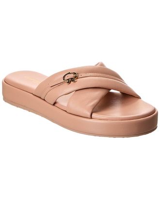 Gianvito Rossi Alima Leather Platform Sandal