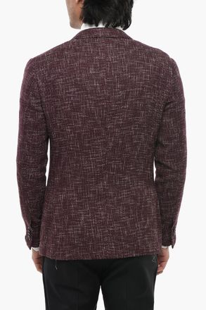 Corneliani Blazer Semifoderato in Tweed con Rever Classico Corneliani