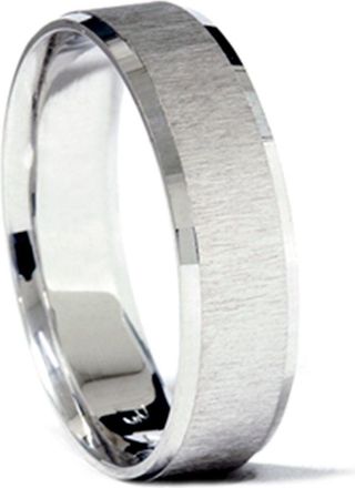 Pompeii3 Mens 14K 6mm Comfort Fit Matte Wedding Band Ring New Size Selectable