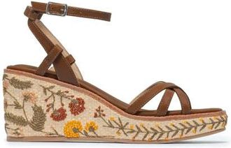 Bernardo Cario Wedge Sandal in Saddle at Nordstrom, Size 6.5