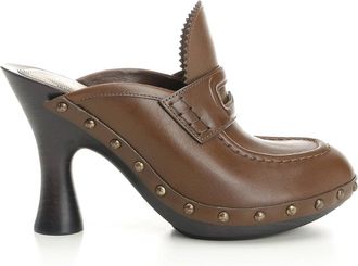 Burberry Potter Leather Clogs