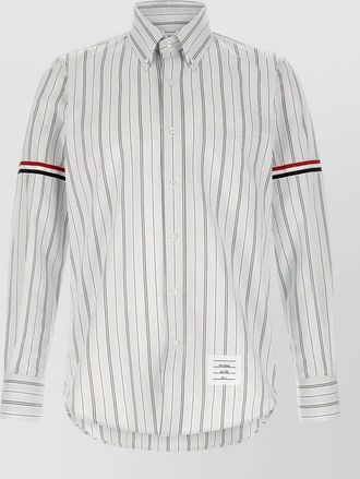 Thom Browne striped cotton poplin shirt