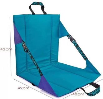 OEM Silla Plegable De Exterior, Coj&iacute;n Grueso Y Estampado Resistente A Las Manchas, Pr&aacute;ctico Coj&iacute;n De Camping, Azul Pavo Real
