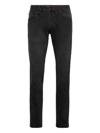 Philipp Plein Jeans met borduurwerk - Zwart