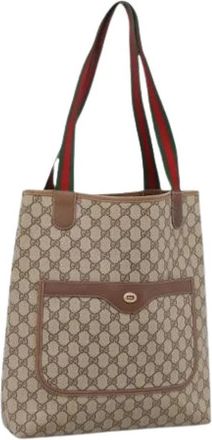 Gucci Pre-owned Vintage Tote Bag - Dames - Vintage Shopper - Bruin - ONE Size - Leer - Vintage
