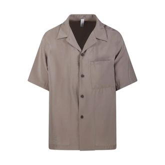 Hev&ograve; Short Sleeve Shirts, male, Brown, Size: XL 4501 Shirt
