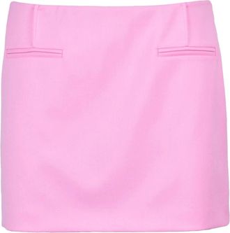 Patrizia Pepe Mini rok met ritssluiting - Dames - Korte rokken - Roze - L - Polyester - Rokken